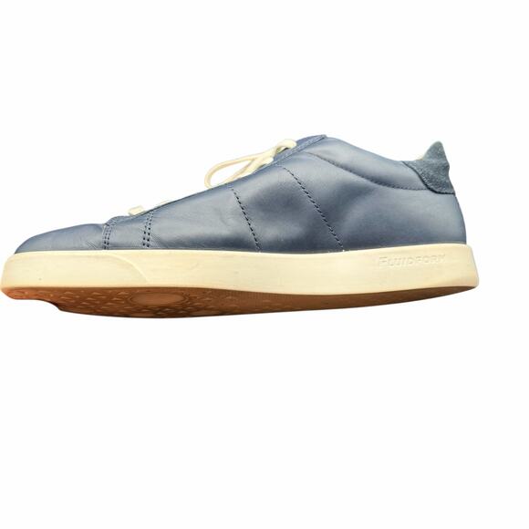 ECCO Men’s Navy Leather Sneakers 8/8.5 US 42 EU Casual Comfort Shoes - Picture 9 of 12